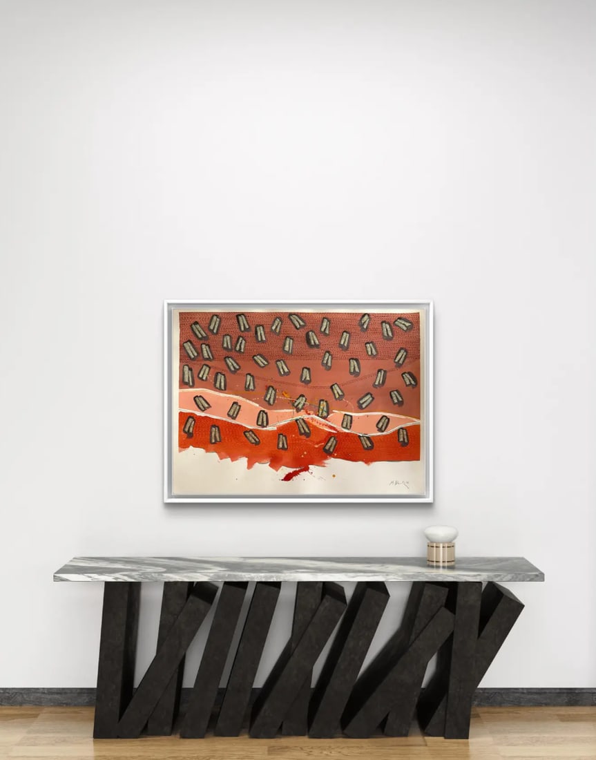 Barbara Beck 2006 Abstract Acrylic Painting on Paper - Signed/Dated/Unframed - 3