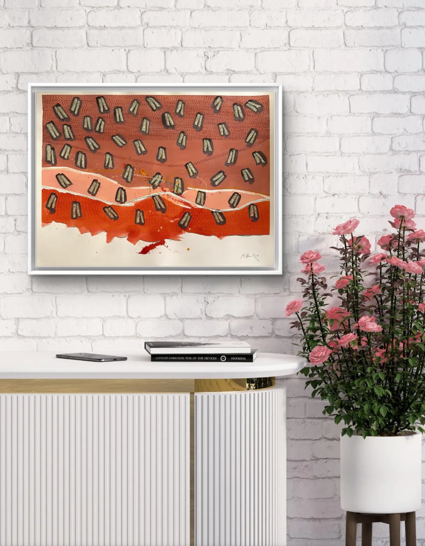 Barbara Beck 2006 Abstract Acrylic Painting on Paper - Signed/Dated/Unframed - 5