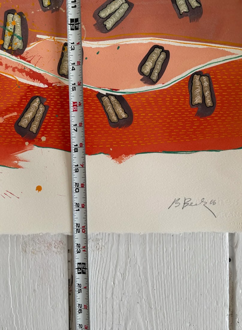 Barbara Beck 2006 Abstract Acrylic Painting on Paper - Signed/Dated/Unframed - 7