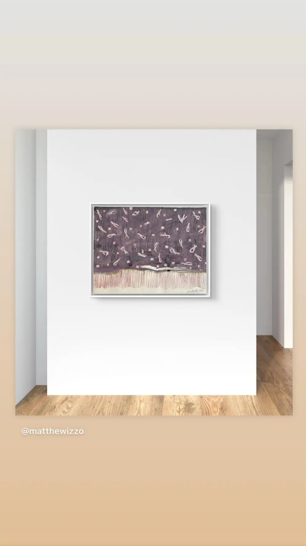 Barbara Beck 1986 Abstract Acrylic Painting on Paper - Signed/Dated/Unframed - 2