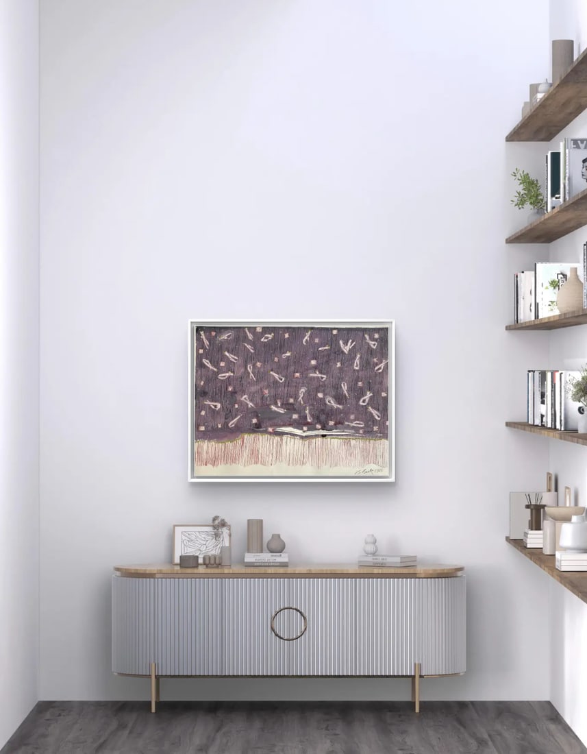 Barbara Beck 1986 Abstract Acrylic Painting on Paper - Signed/Dated/Unframed - 6