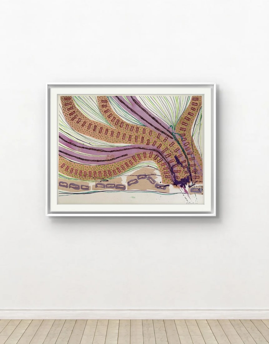 Barbara Beck 2003 Abstract Acrylic Painting on Paper - Signed/Dated/Unframed - 3