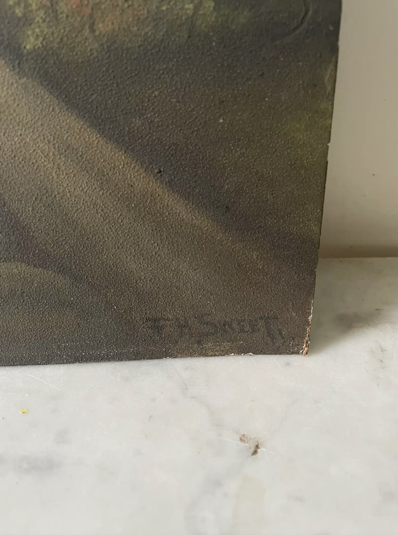 Late 19th Century Oil Painting on Board by Frank H. Sweet (New York) - Signed - 4