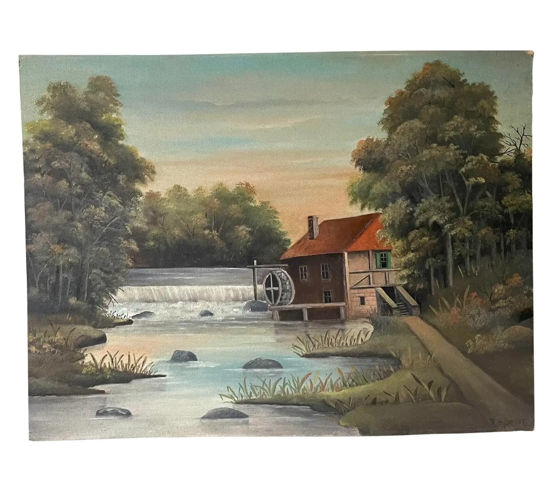 Late 19th Century Oil Painting on Board by Frank H. Sweet (New York) - Signed - 6