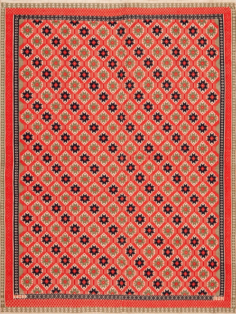 Nazmiyal Collection Antique Scandinavian Folk Textile: Charming Antique Scandinavian Star Motif Folk Bed Cover Textile, Country of Origin: Scandinavia, Circa Date: 1843 Condition: Alterations: Original Condition Unaltered Imperfections: Some Imperfections