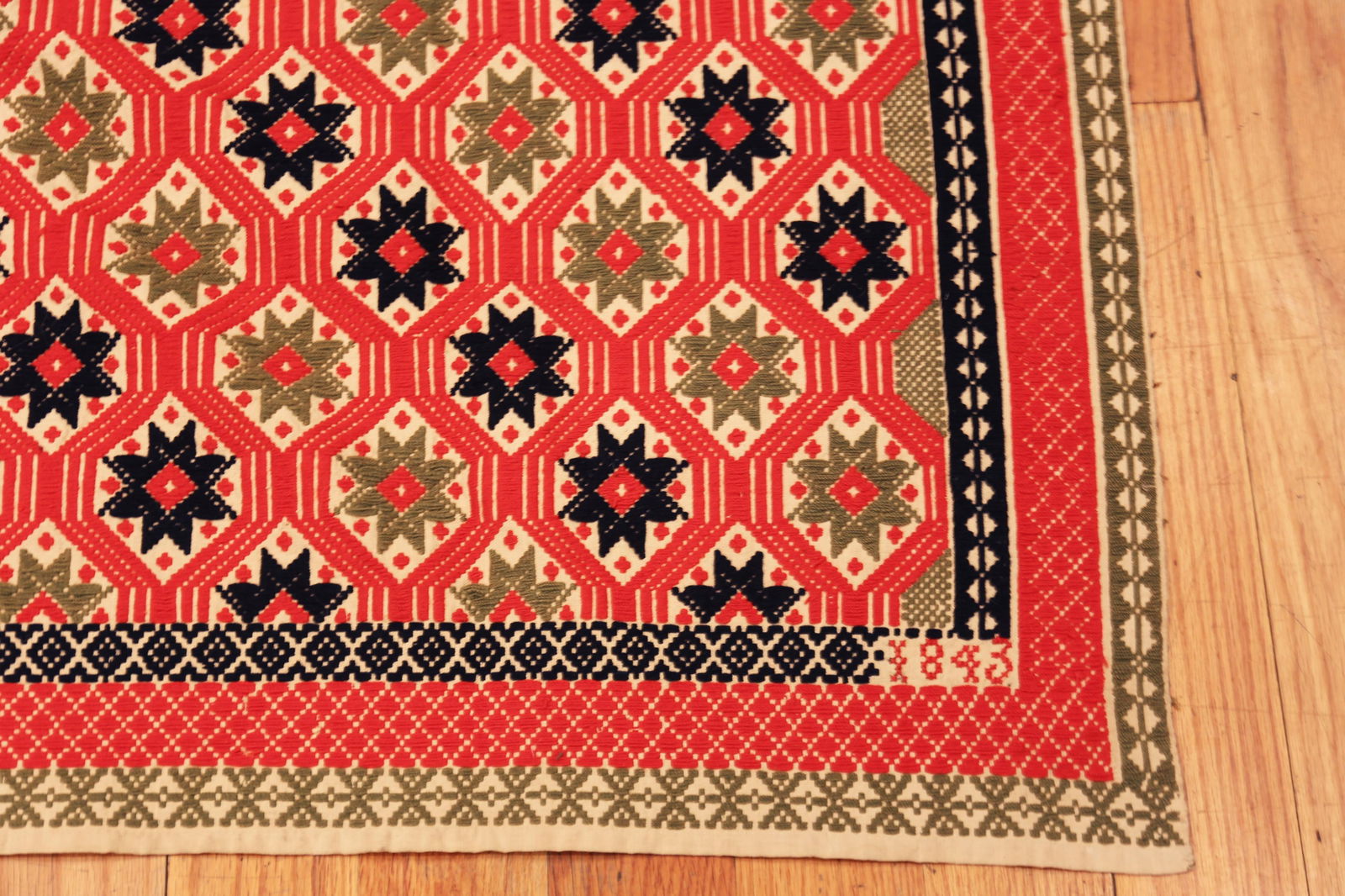 Nazmiyal Collection Antique Scandinavian Folk Textile - 4