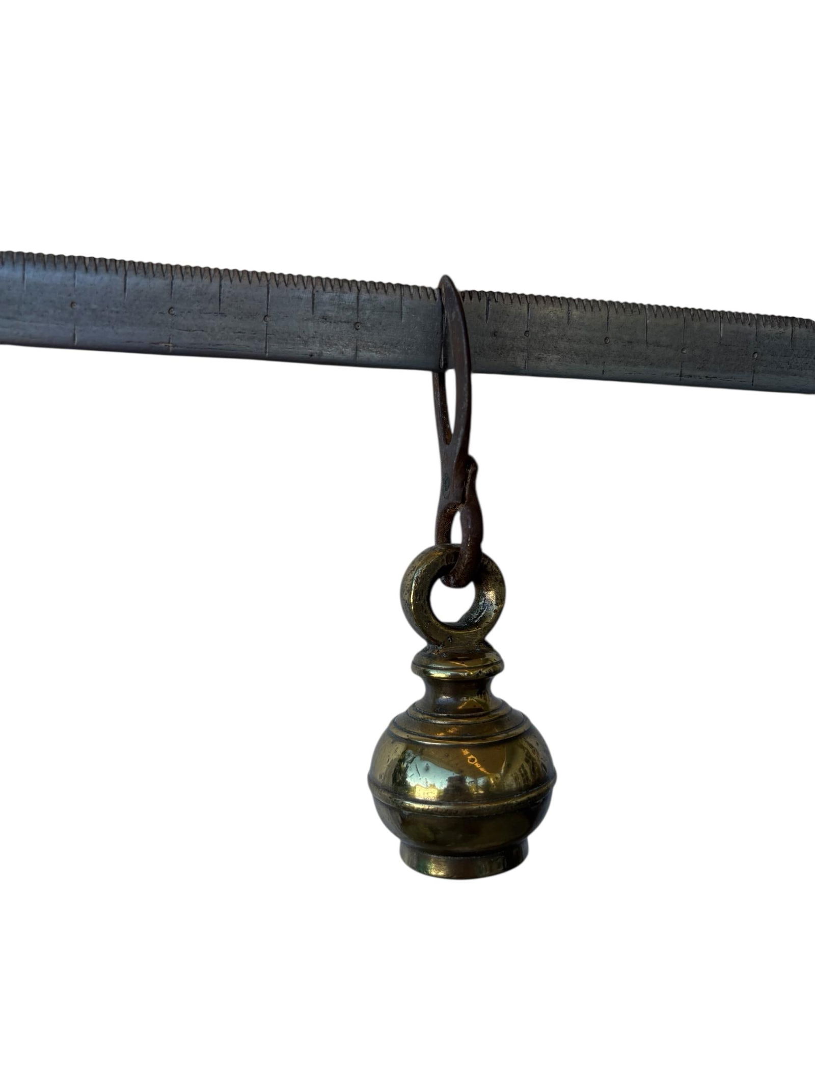 Late 19th Century, Italian, Art Nouveau Style, Antique Brass, Steel and Marble Baker's Scale - 2