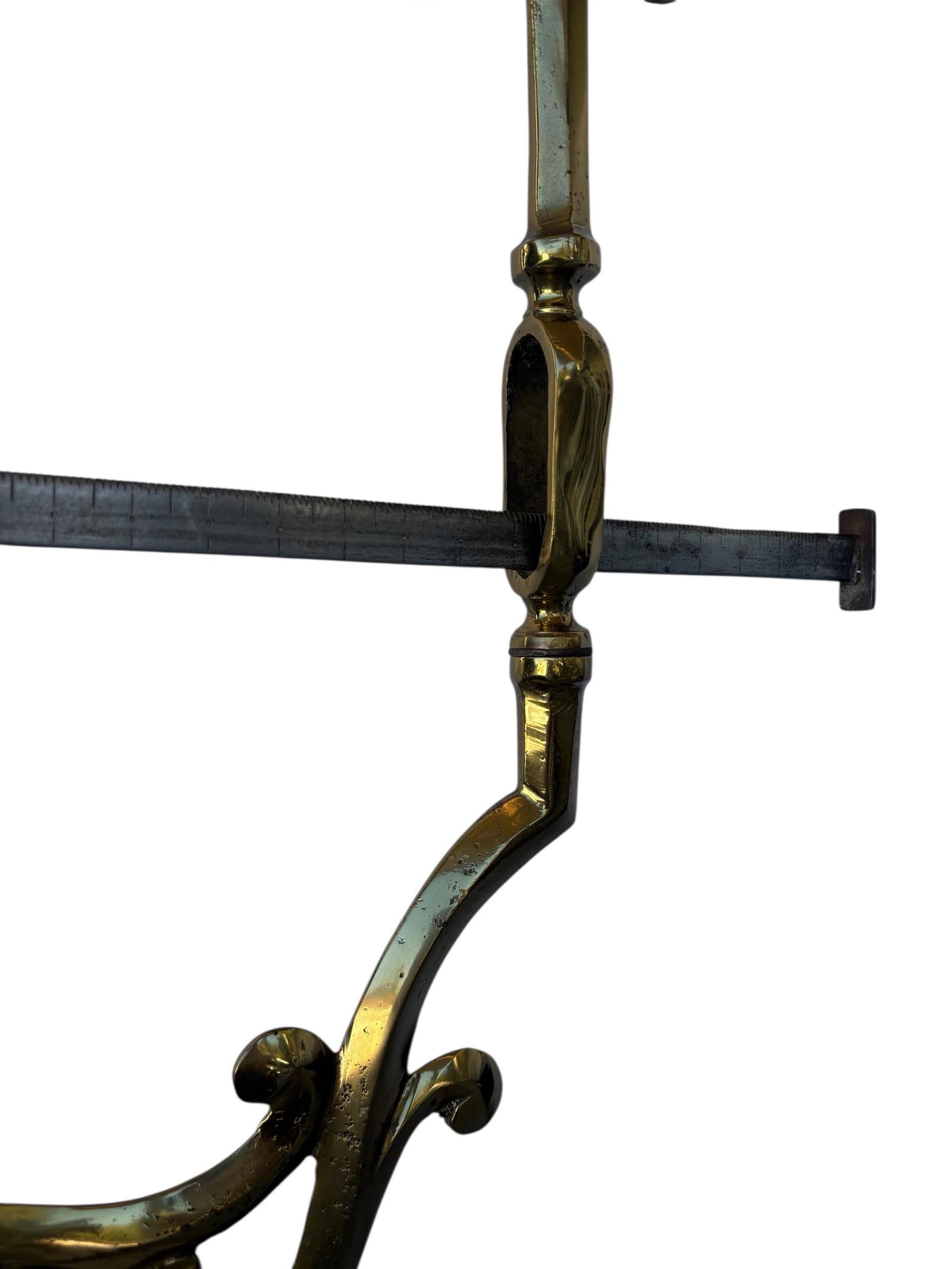 Late 19th Century, Italian, Art Nouveau Style, Antique Brass, Steel and Marble Baker's Scale - 5