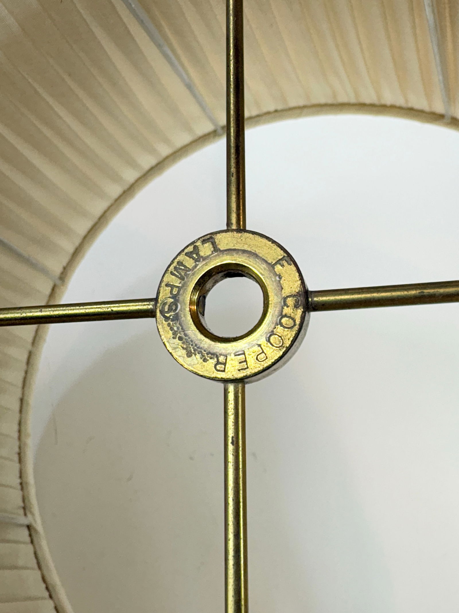 Vintage Frederick Cooper Hand Painted Floral Chinoiserie Lamp, With: Original F. C. Shade. - 11