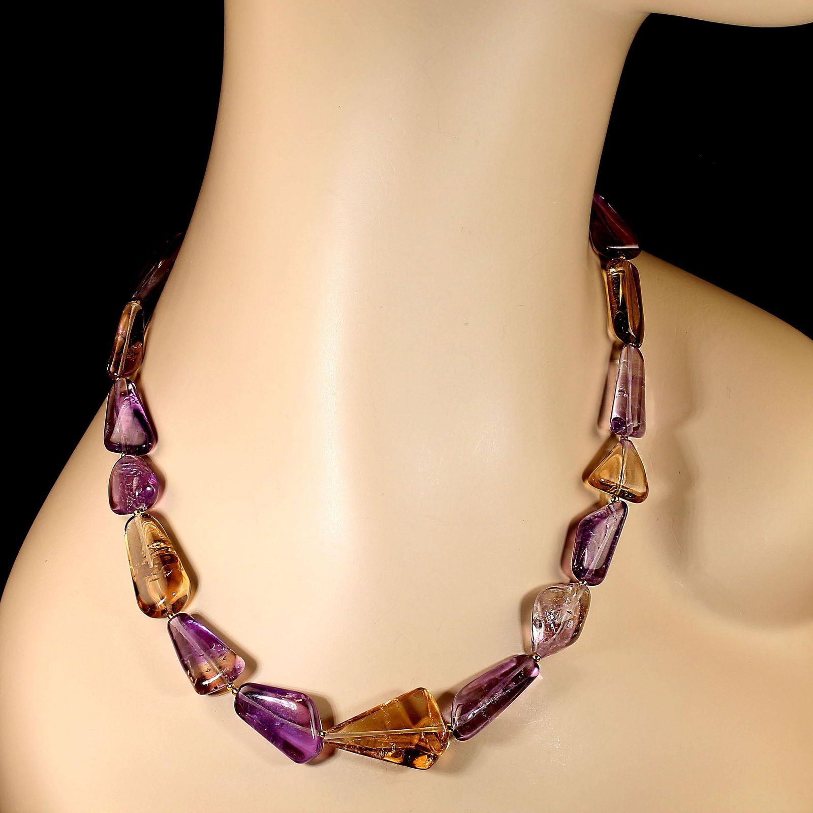 Ajd 18 Inch Free Form Ametrine Necklace - 2