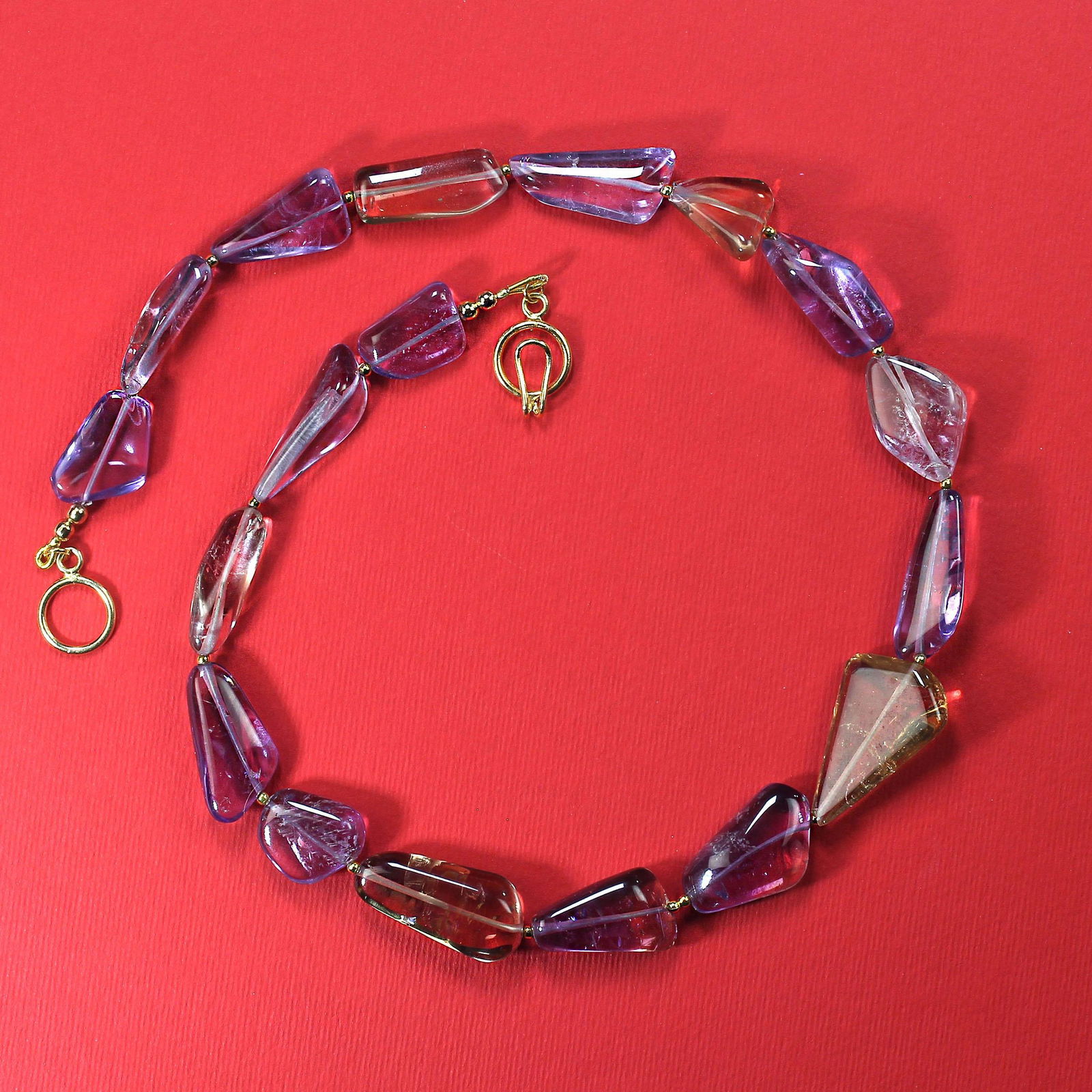 Ajd 18 Inch Free Form Ametrine Necklace - 5