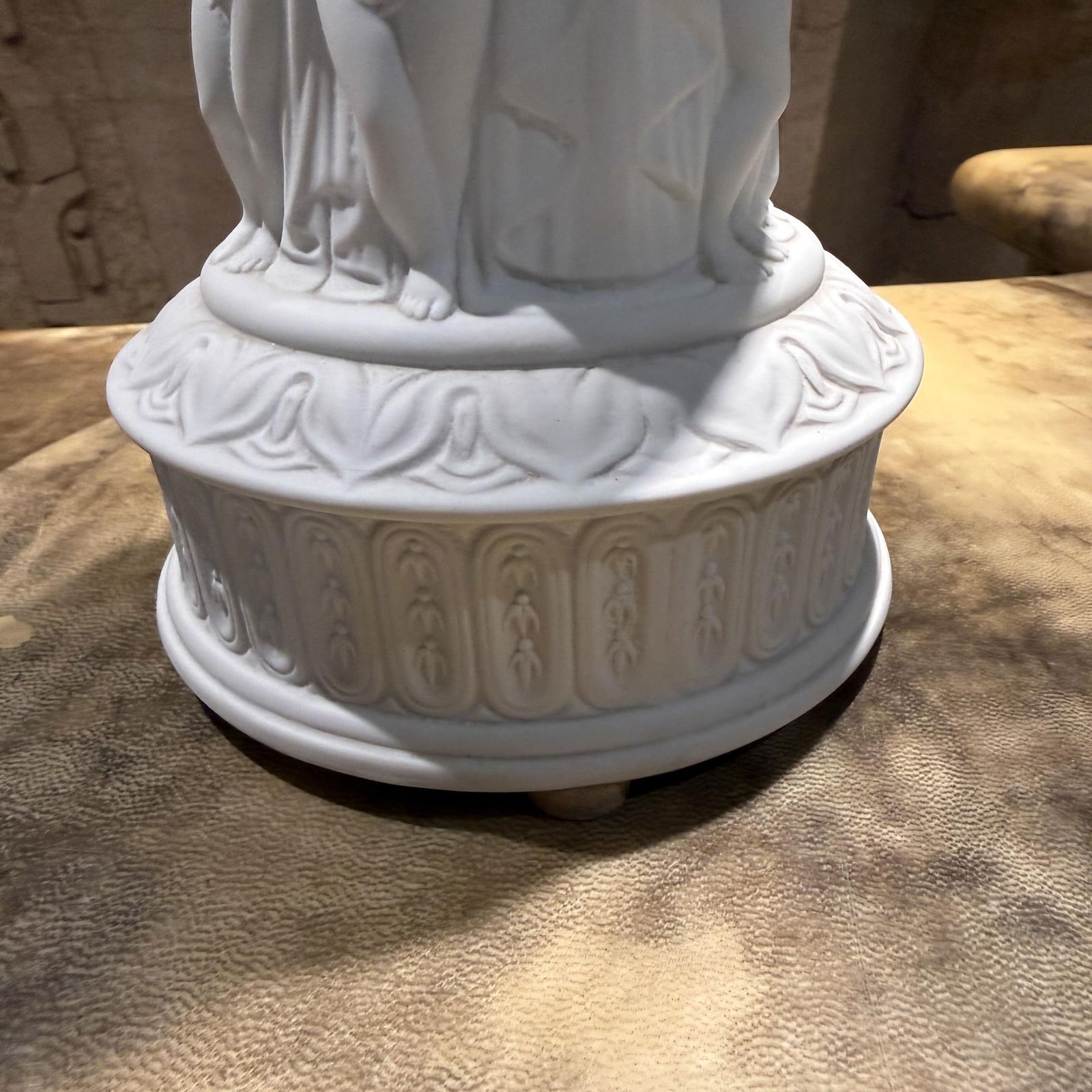 Pair of Dresden Bisque Porcelain Cherub Table Lamps Neoclassical Germany - 10