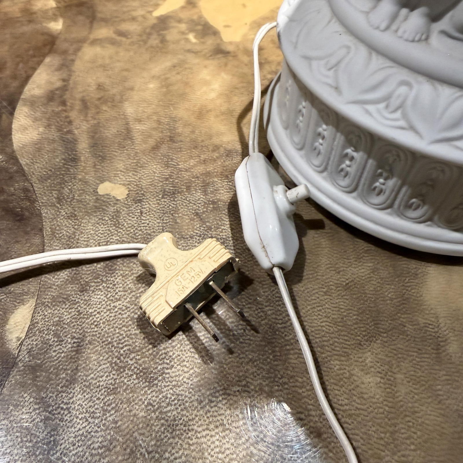 Pair of Dresden Bisque Porcelain Cherub Table Lamps Neoclassical Germany - 13