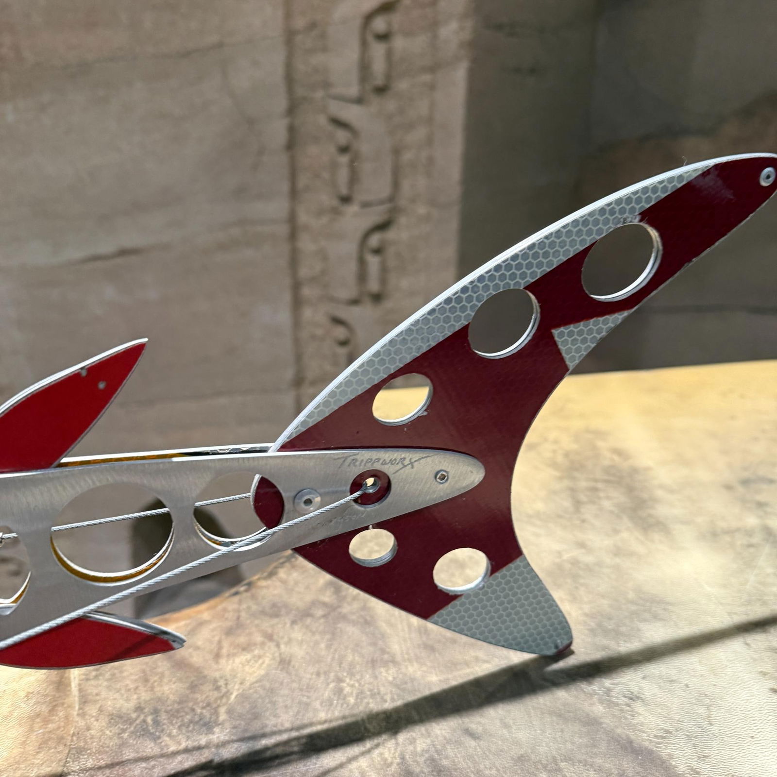 Maco Shark Aluminum Industrial Sculpture One of Kind Signed Modern - 14