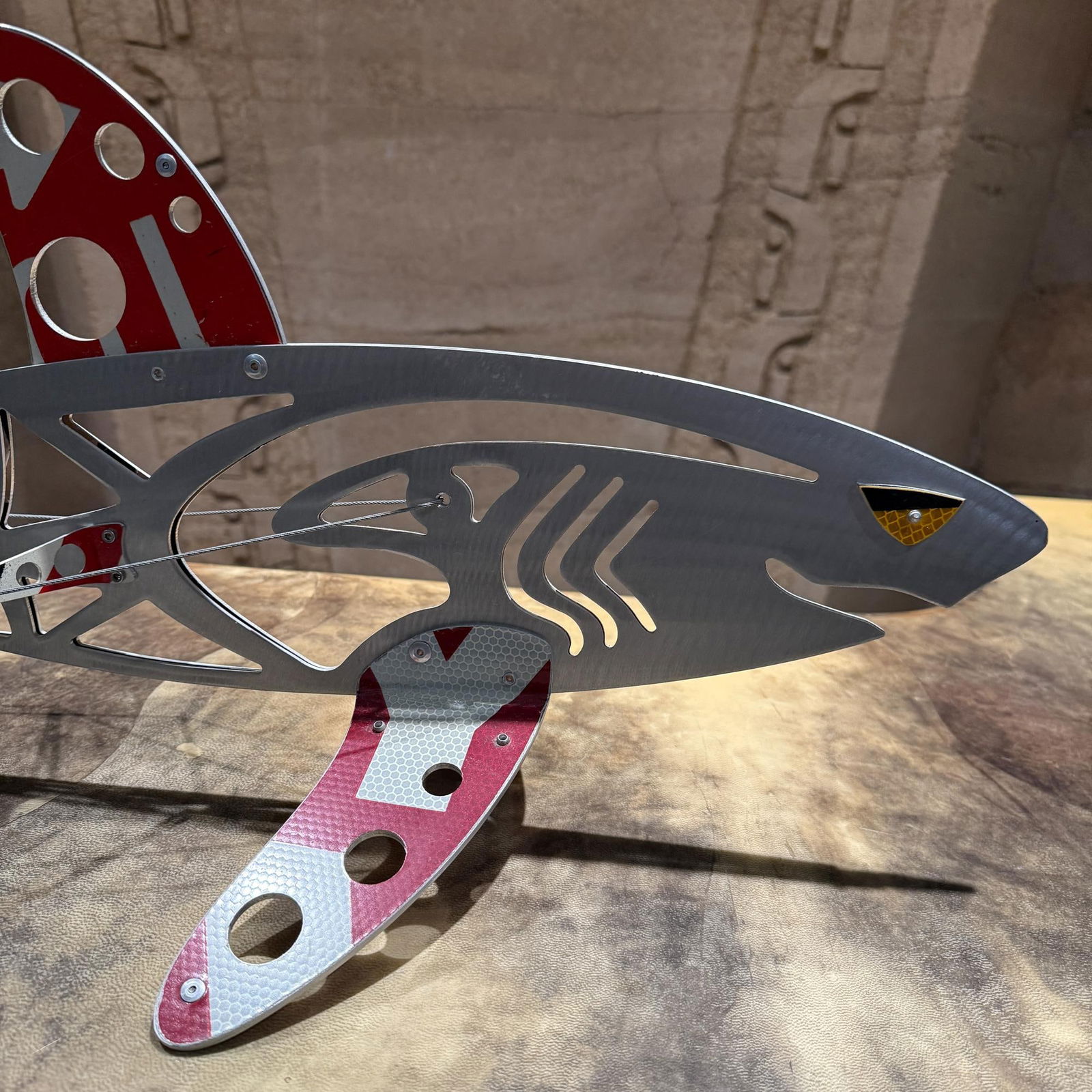 Maco Shark Aluminum Industrial Sculpture One of Kind Signed Modern - 5