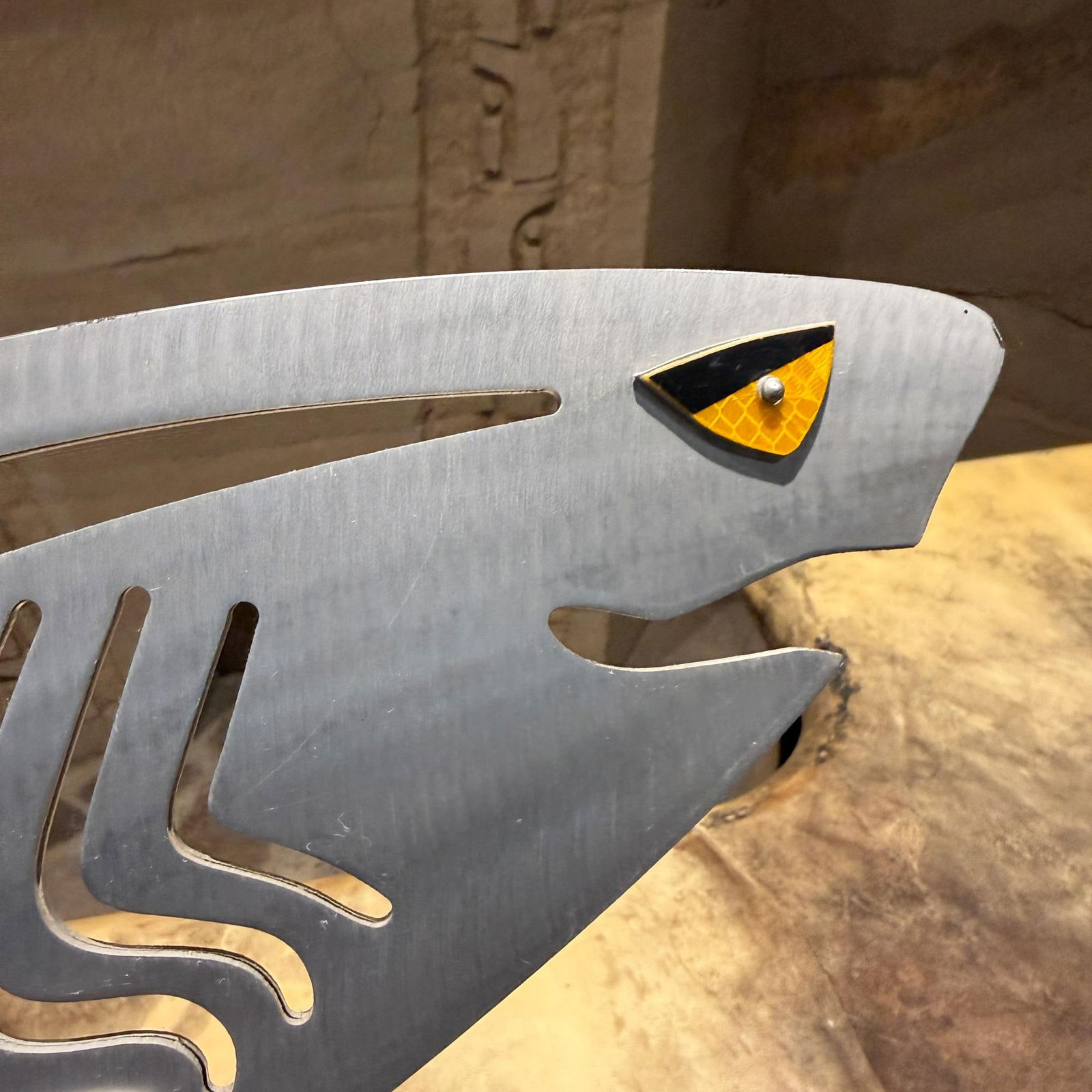 Maco Shark Aluminum Industrial Sculpture One of Kind Signed Modern - 8