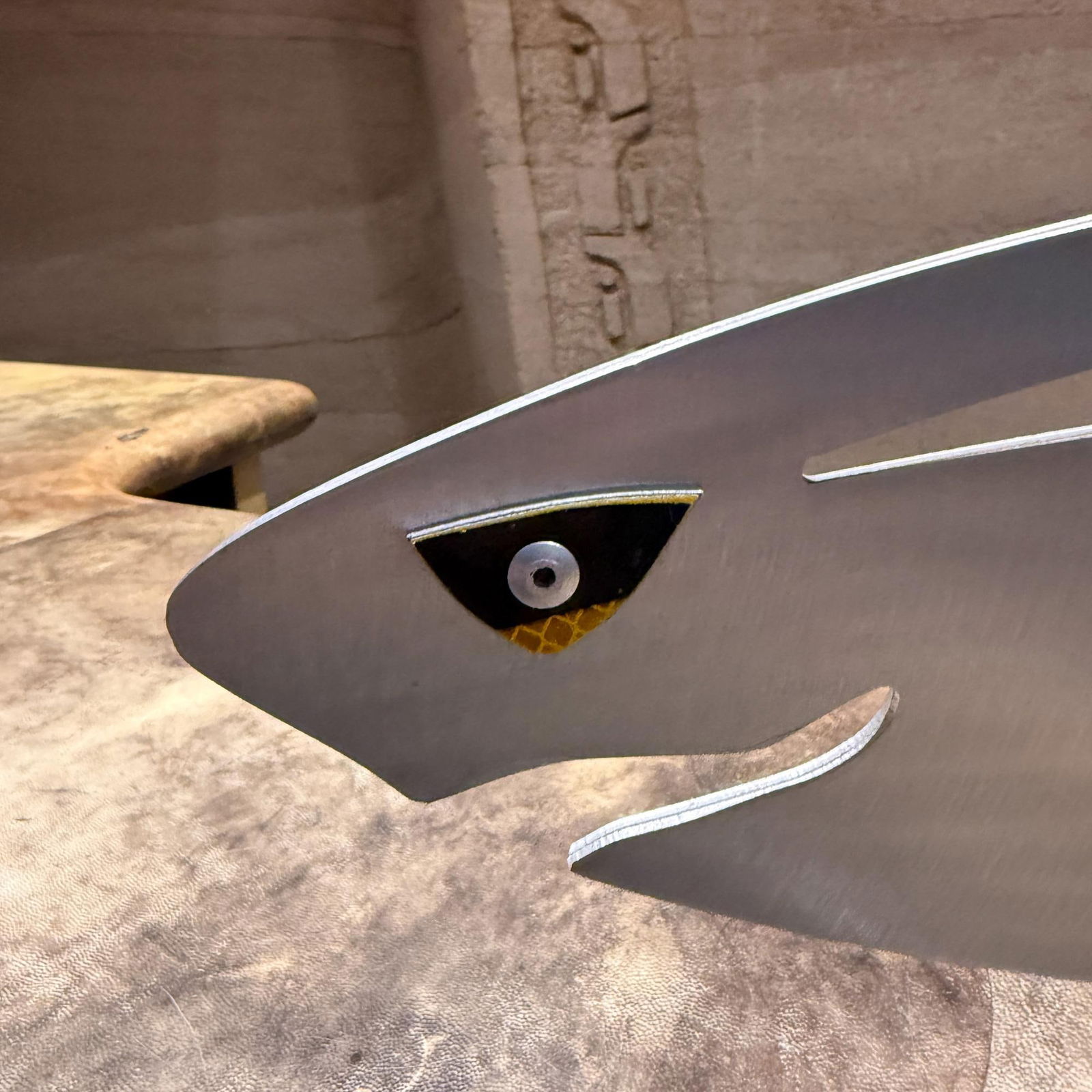 Maco Shark Aluminum Industrial Sculpture One of Kind Signed Modern - 9