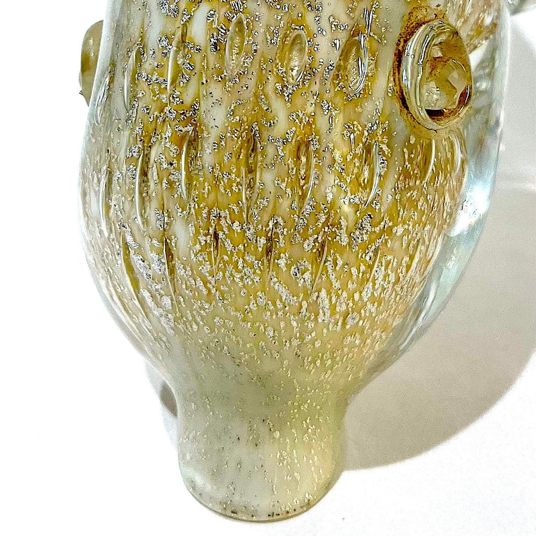 1960's Murano Attributed Gold Bullicante Blown Glass Dolphin - 5