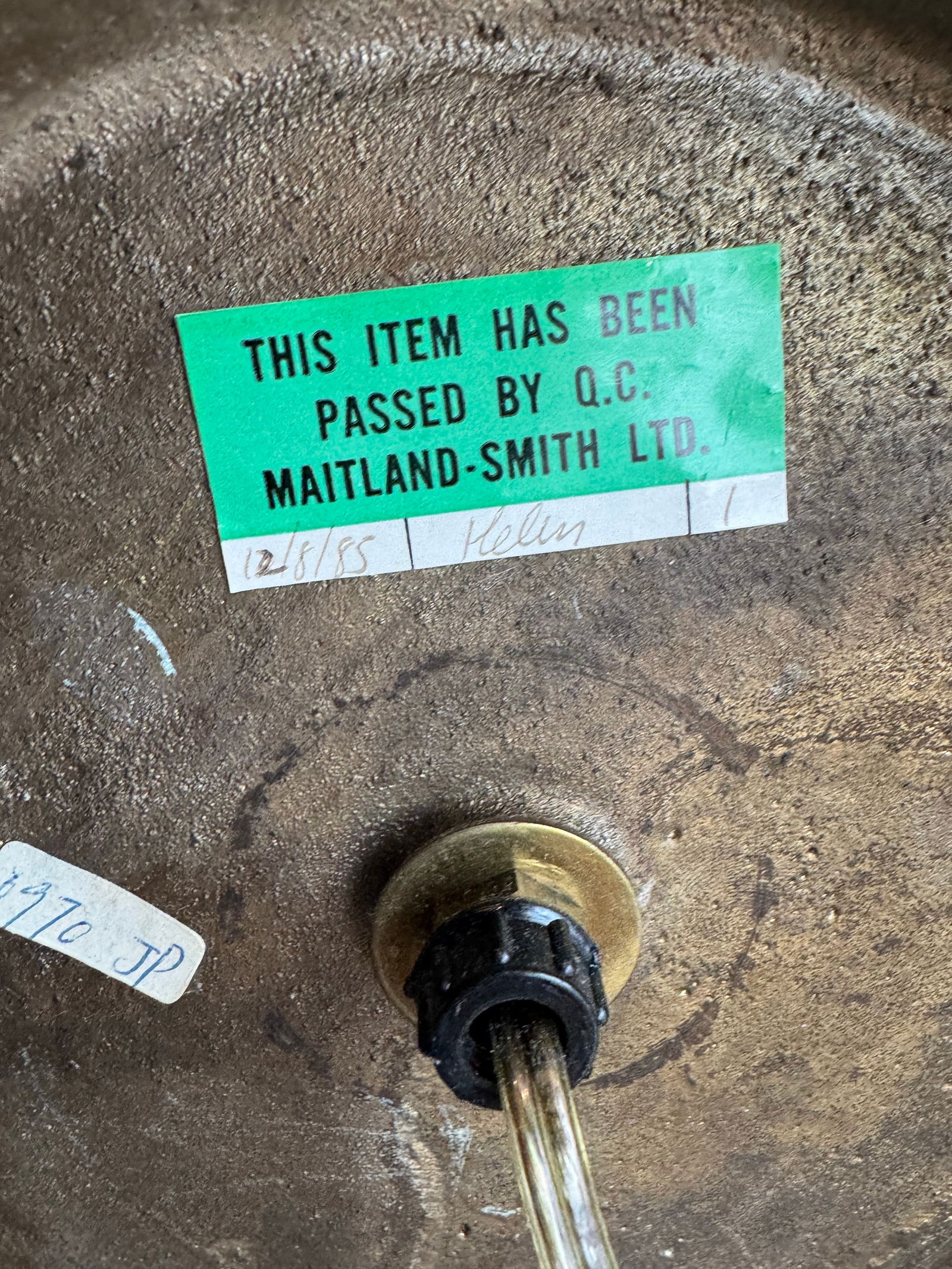 Pair of Vintage Maitland-Smith Hand-Painted Porcelain Table Lamps, Brass Base, 1985 - 2