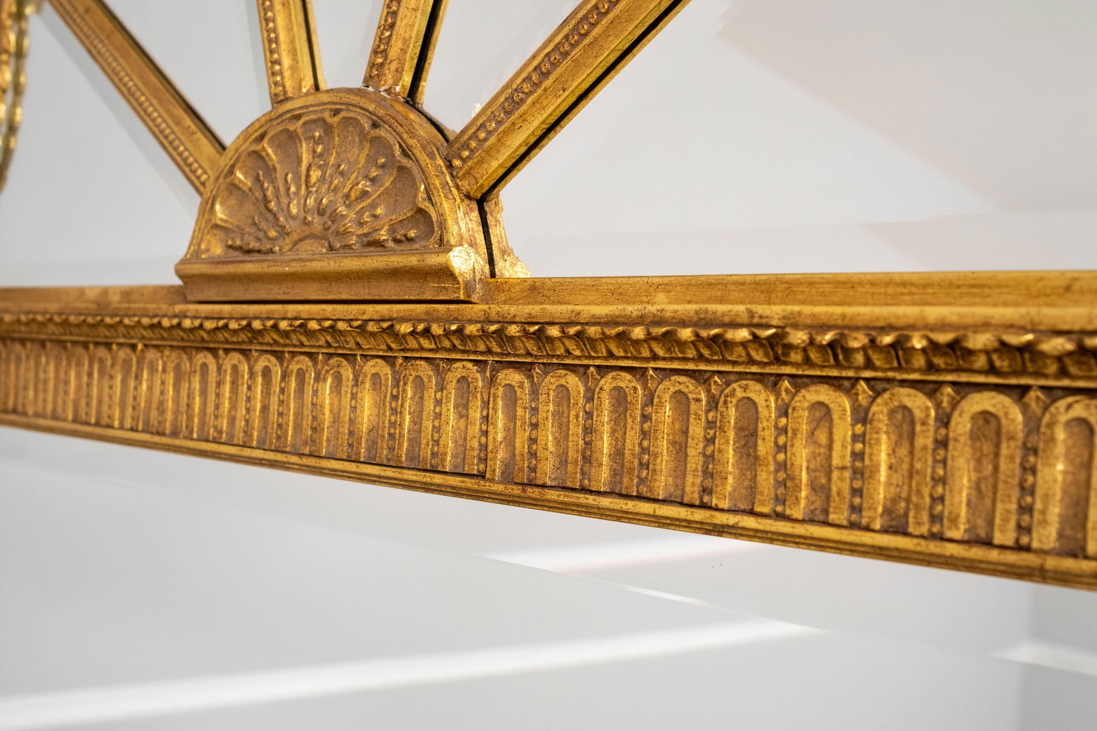 Friedman Brothers Monumental Gilt Frame Archtop Wall Mirror - 12