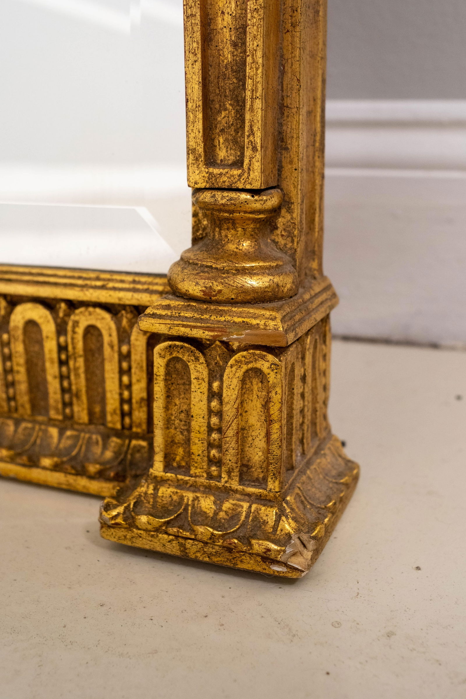 Friedman Brothers Monumental Gilt Frame Archtop Wall Mirror - 13