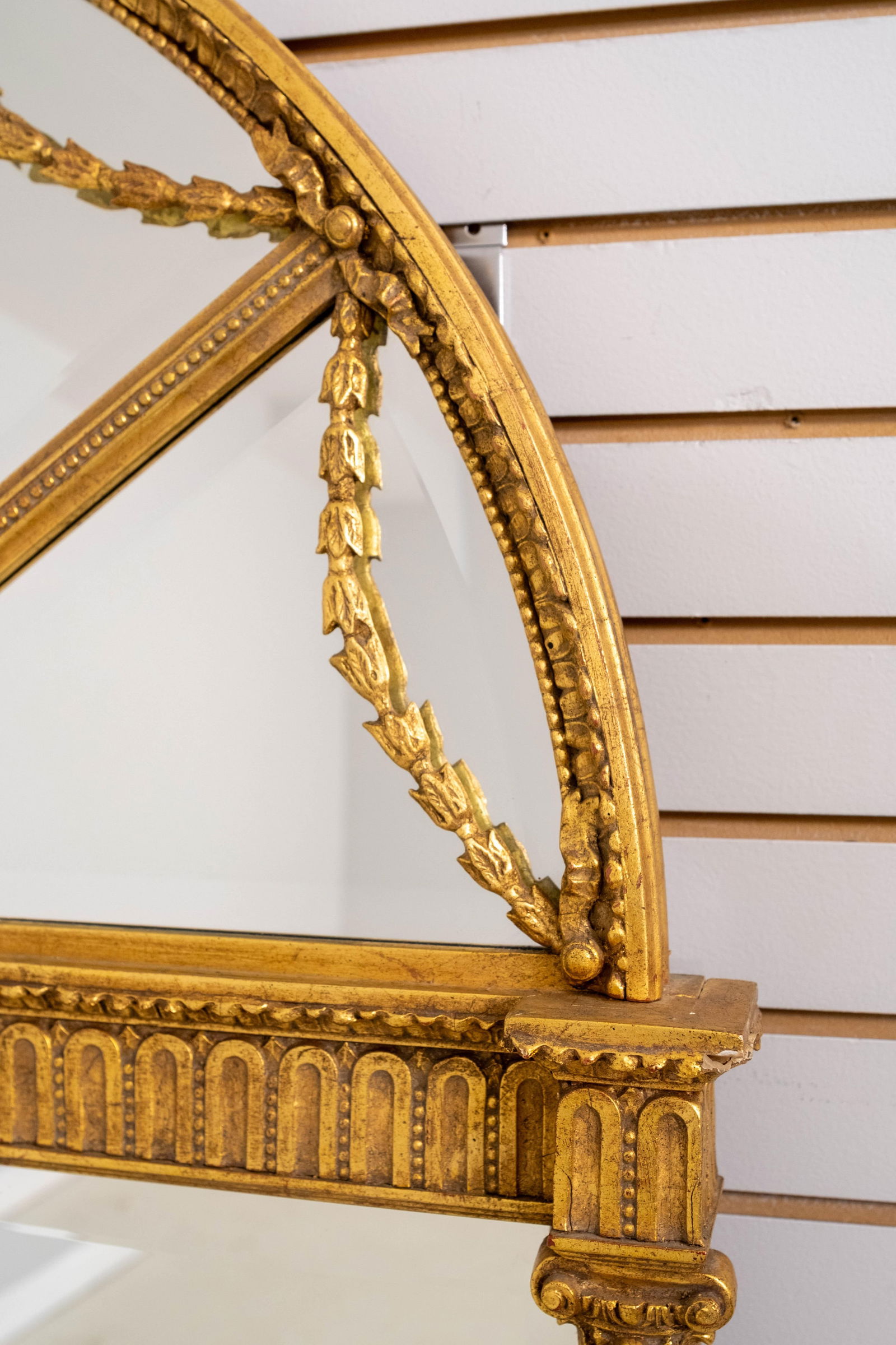 Friedman Brothers Monumental Gilt Frame Archtop Wall Mirror - 6