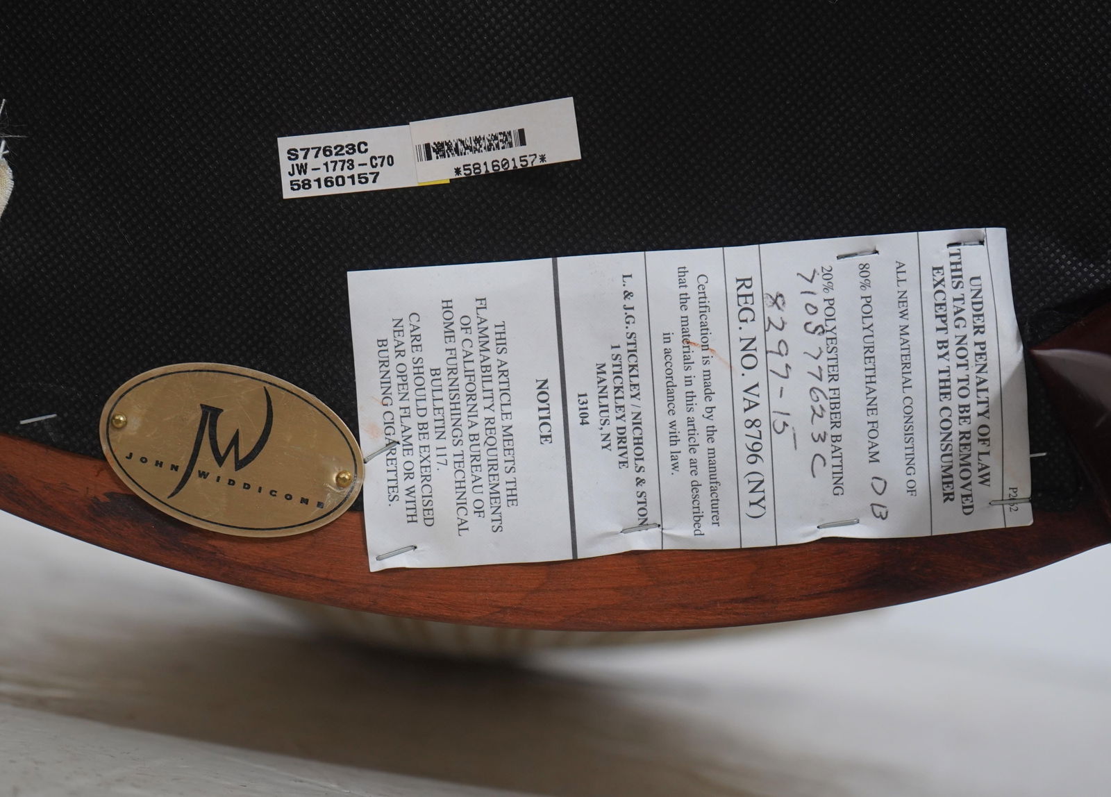 Set of 8 John Widdicomb Neoclassical Klismos Dining Room Chairs - 18