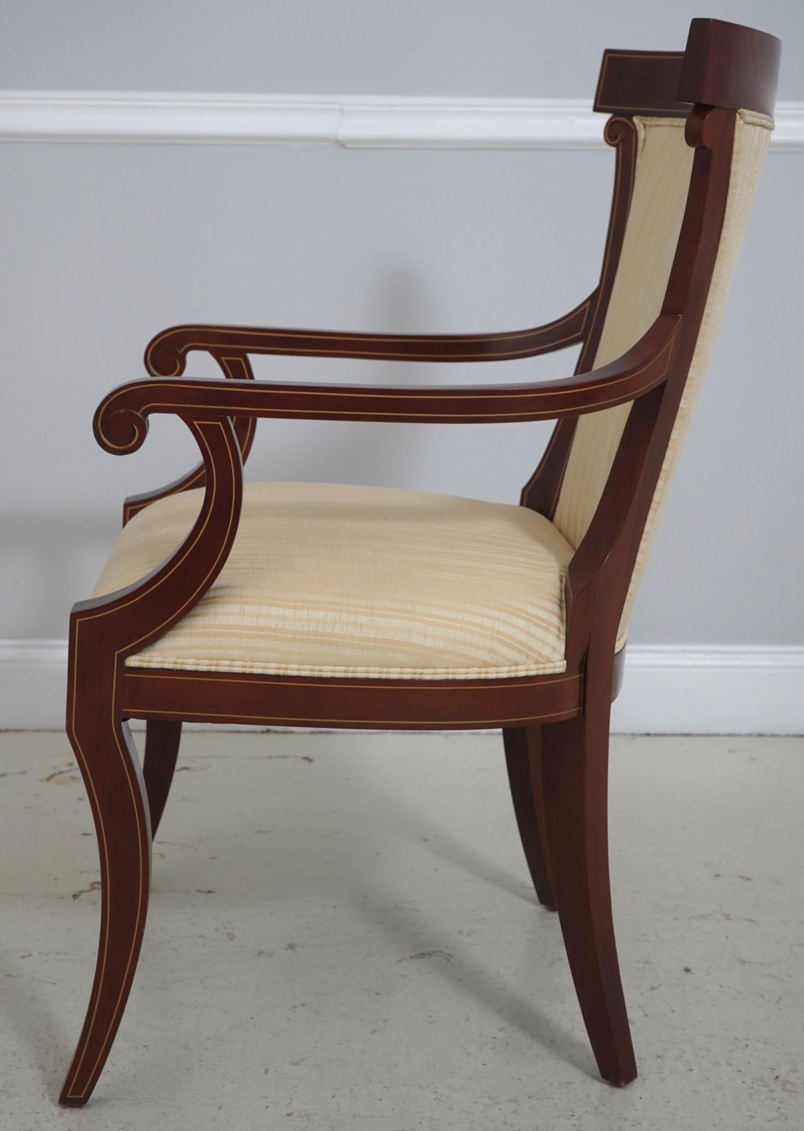 Set of 8 John Widdicomb Neoclassical Klismos Dining Room Chairs - 3