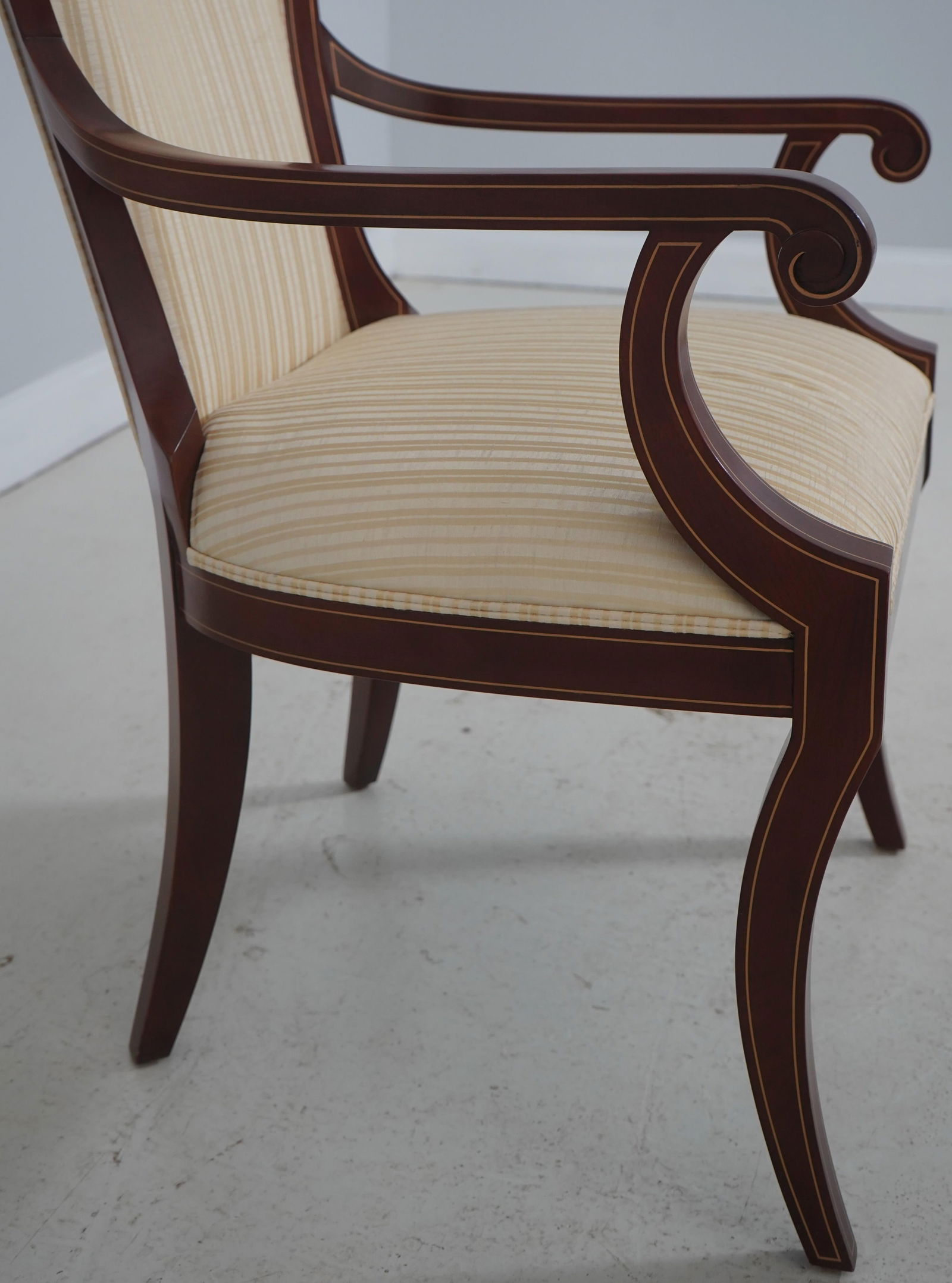 Set of 8 John Widdicomb Neoclassical Klismos Dining Room Chairs - 6