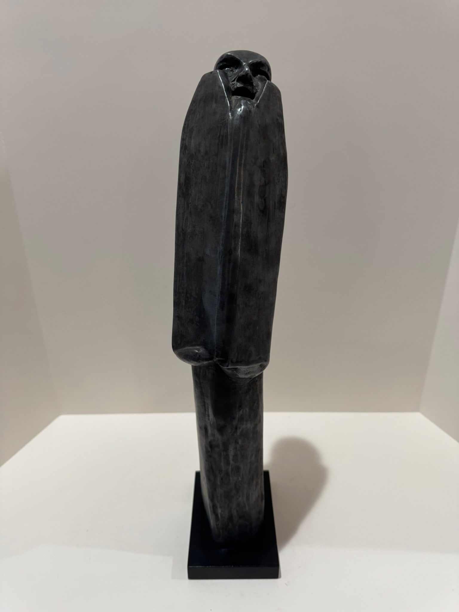 Mid 20th Century Larry Mohr Signed Bronze Figurative Sculpture Tall Abstract Modernist Form on Base - 6