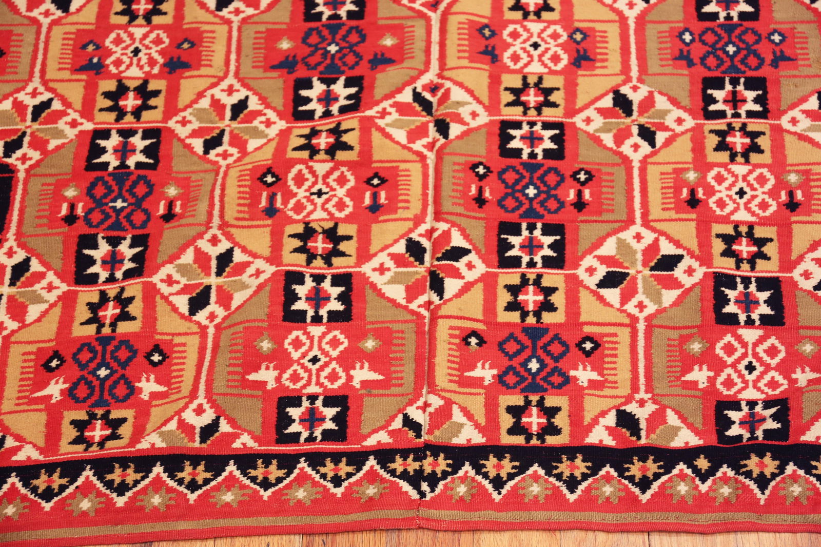 Nazmiyal Collection Antique Scandinavian Folk Quilt - 5