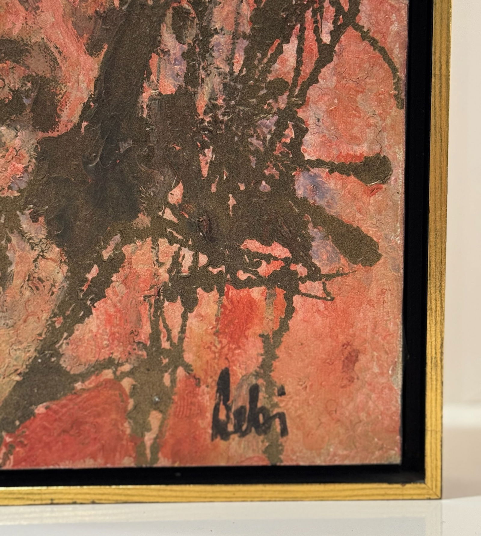 Vintage Expressionist Portrait Painting Signed Oil on Board Framed - 3