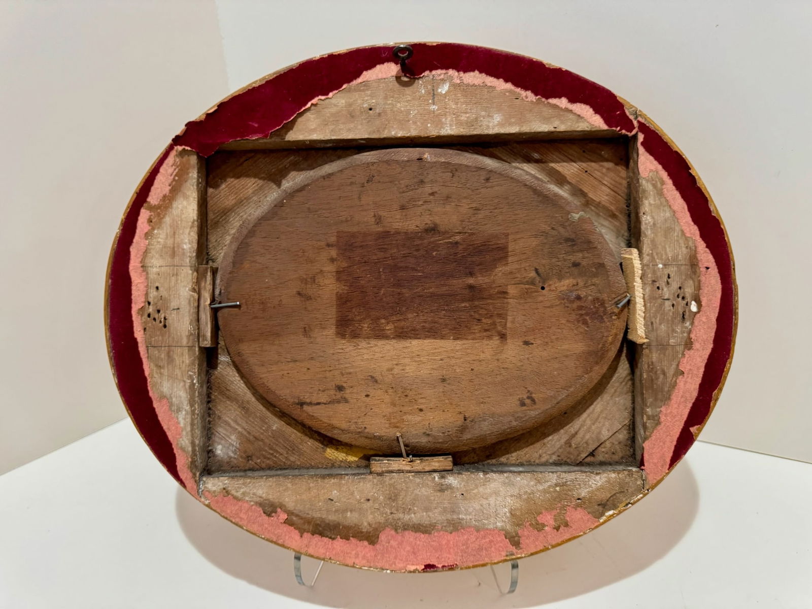 Antique Oval Oil Painting Coastal Genre Scene Gilt Wood Frame 19th Century - 8