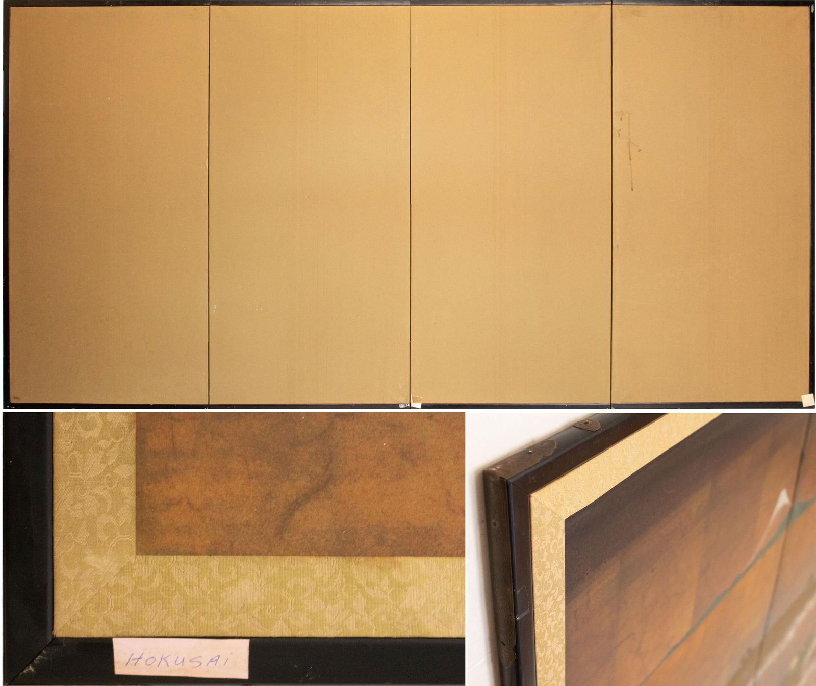 After Hokusai "View of Gathering Shellfish at Low Tie", ShÅwa Era Japanese Byobu Screen - 11