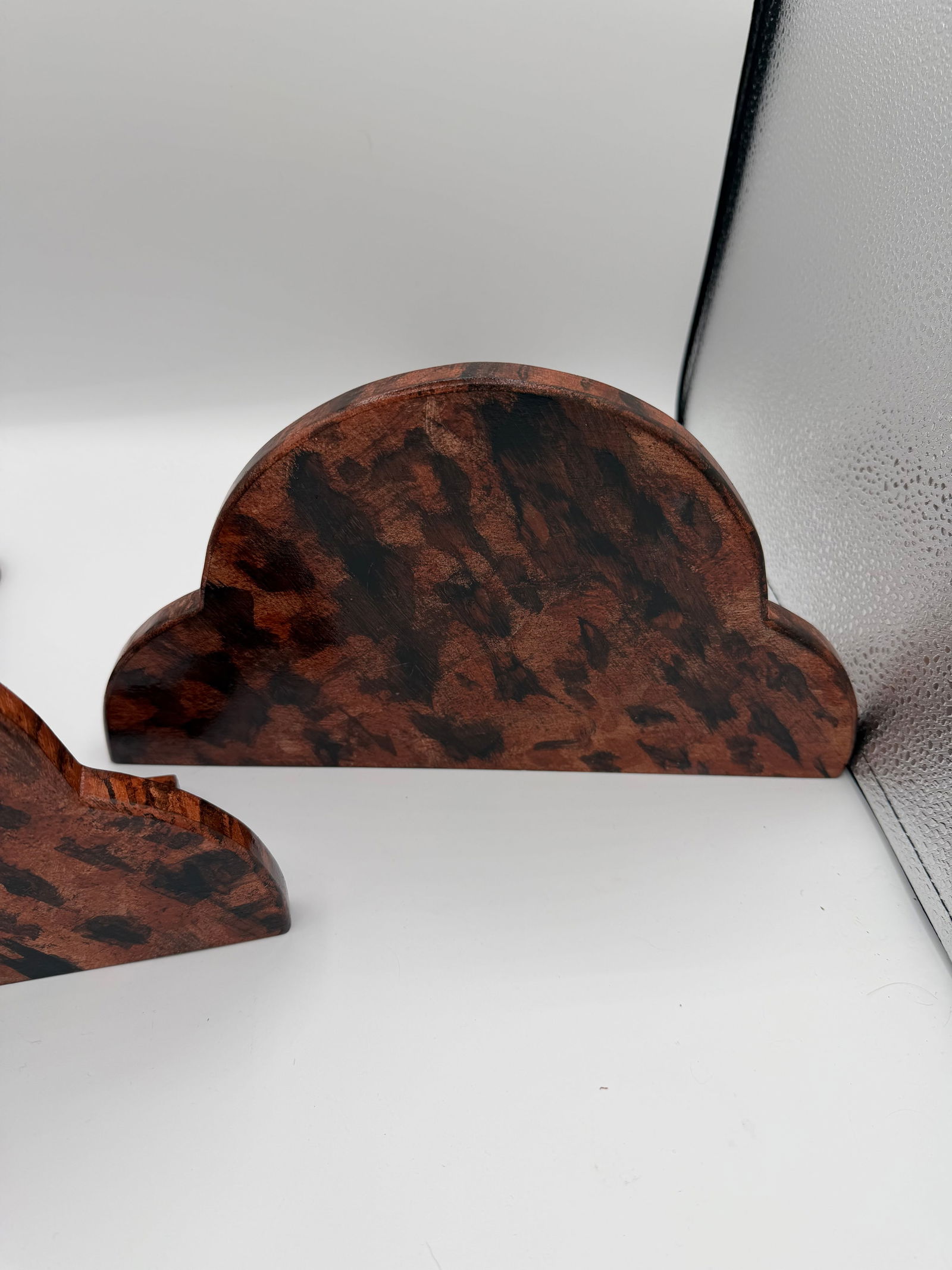 A Pair of Treffoil Wall Brackets. Hand Made and Faux Finished in Faux Tortoise Shell - 3