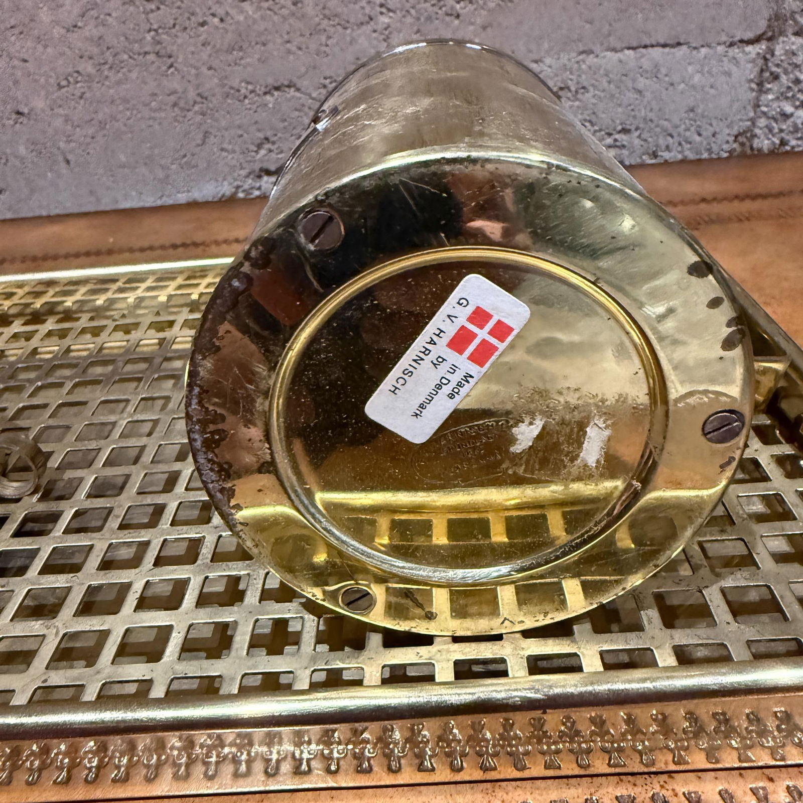 G v Harnisch Denmark Brass Marine Nautical Set Lamp Flask Tray - 6
