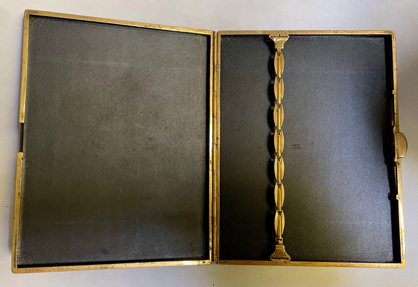 Mid 20th Century Japanese Kyoto Damascene Tiger Card Mixed Metal Case Amita Japan - 8