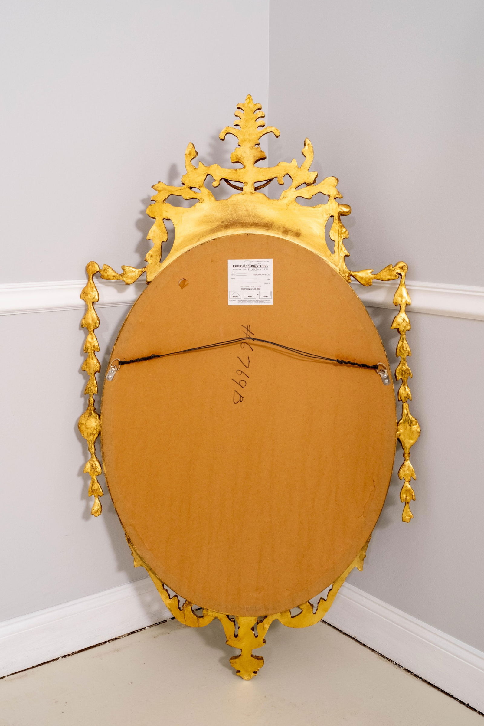 Pair Friedman Brothers Model 6769 Adam Style Mirrors - 9