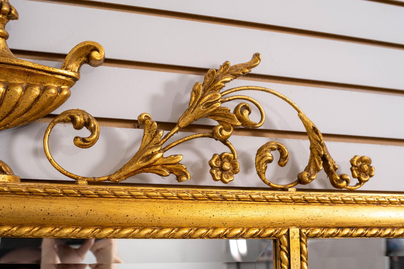 Labarge Federal Style Urn Top Gold Finish Mirror - 7