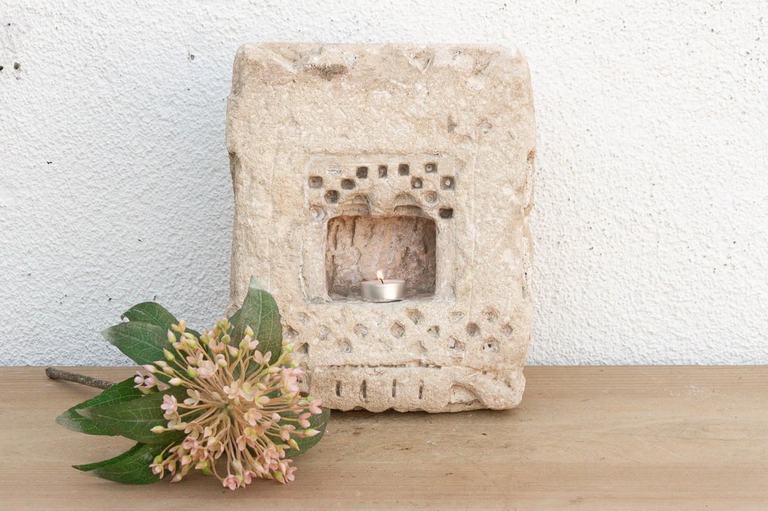 Primitive Carved Stone Inidan Niche - 2