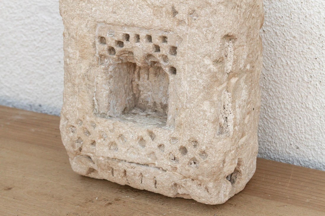 Primitive Carved Stone Inidan Niche - 4