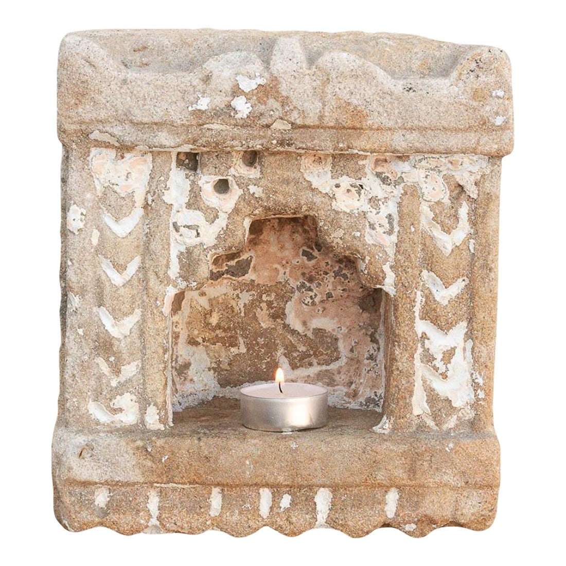 White Lime Patina, Indian Stone Niche (1 of 6)