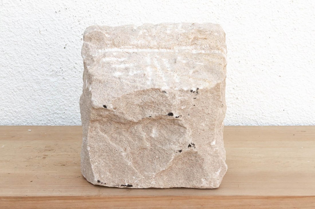 Bleached Carved Stone, Temple Antique Niche - 5