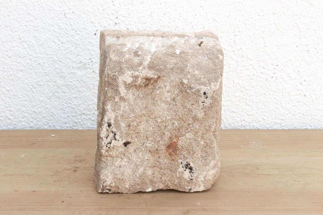 Chevron Pilasters, Antique Indian Stone Niche - 5