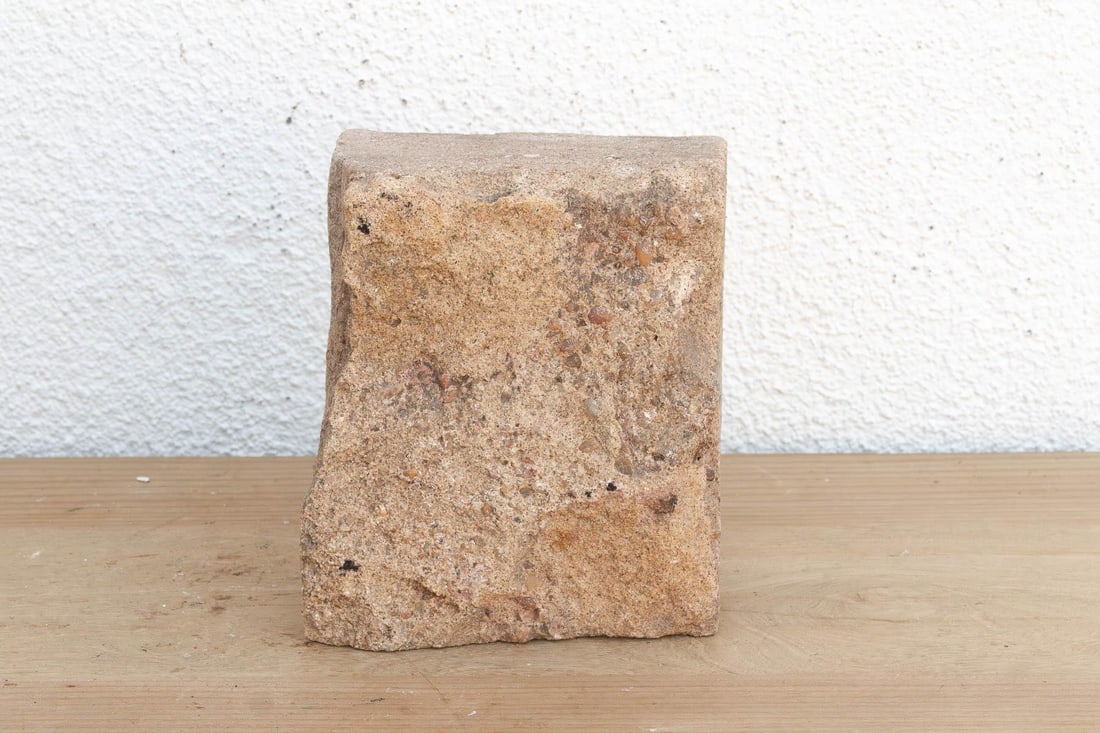 Earthy Gray Stone, Antique Indian Niche - 4