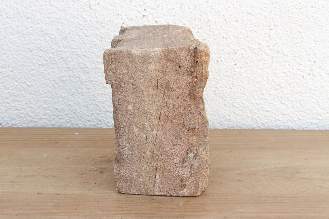 Earthy Gray Stone, Antique Indian Niche - 5