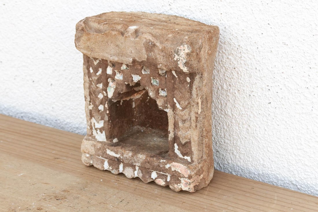 Antique Ziggurat Arch Indian Stone Niche - 4