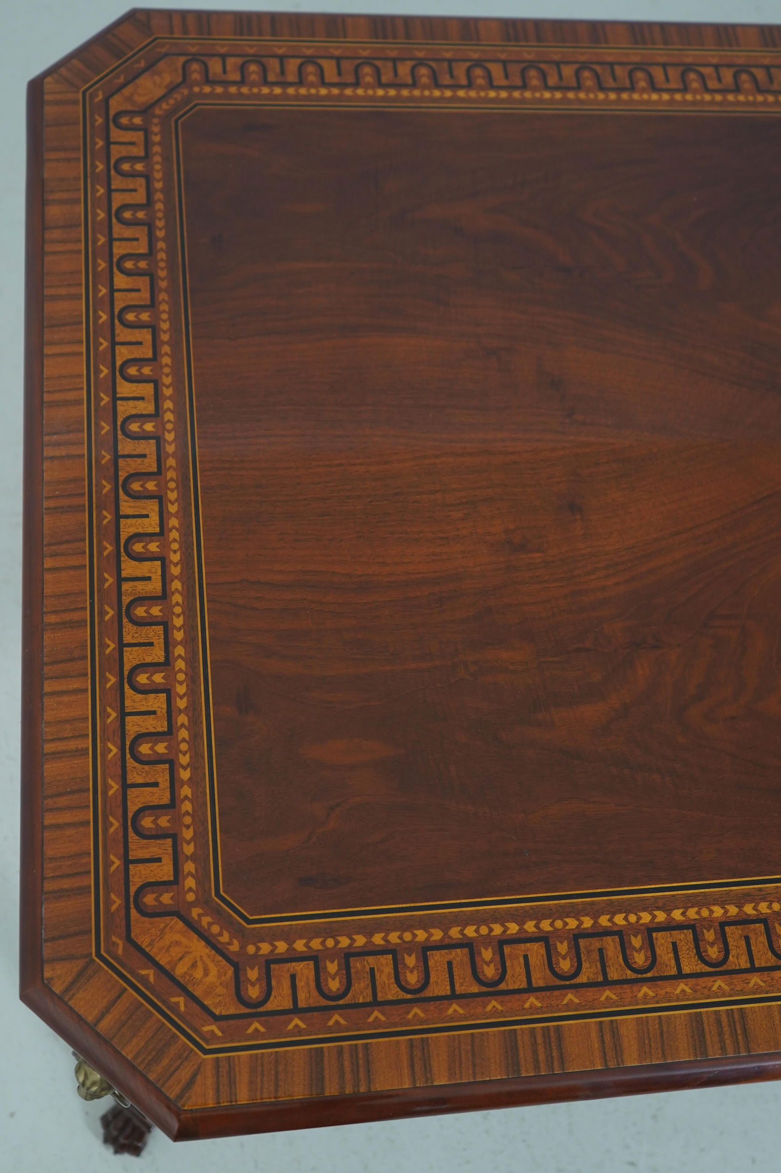 John Widdicomb Neoclassical Inlaid Mahogany Cocktail Coffee Table - 12