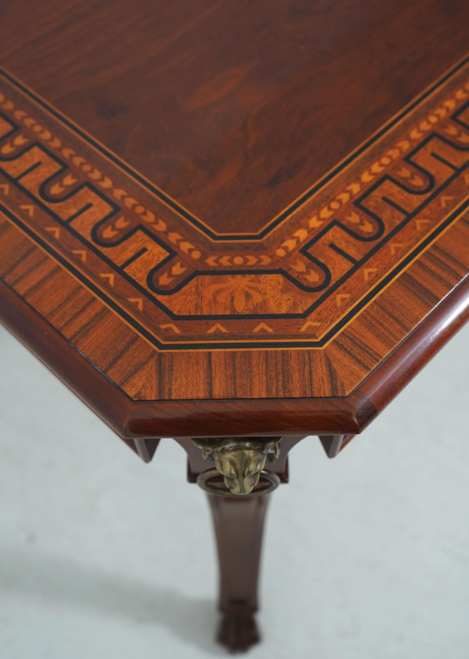 John Widdicomb Neoclassical Inlaid Mahogany Cocktail Coffee Table - 2