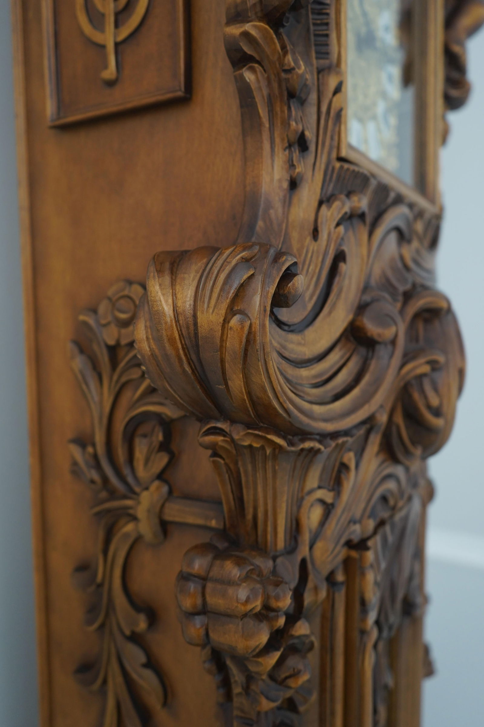 Franz Hermle Rococo Style Carved Grandfather Clock - 15